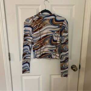 Rue 21. Smocked Neck long sleeve top. Size Medium.
